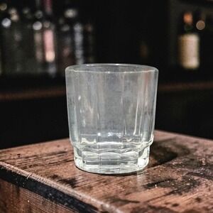 Arcoroc Arcade Bengale Lowball Glass, Ribbed Rock‎ Tumbler, 8oz Old Fashioned